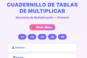 Tablas de Multiplicar para Imprimir Gratis【PDF + 10 Diseños】