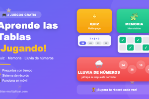 Juegos de Tablas de Multiplicar para Niños — ¡Gratis y Sin Registro!